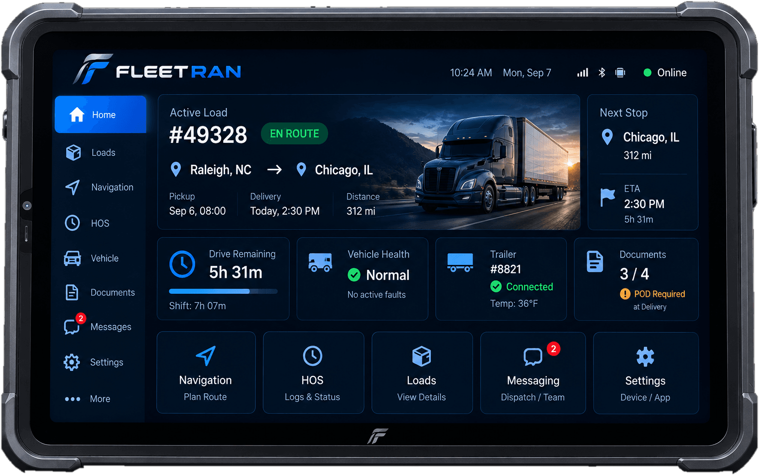 FleetRan Driver Terminal